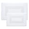Hastings Home 2-piece 100-percent Cotton Bathmat, Reversible, Soft, Absorbent Bathroom Rugs, White 785264JQW - alternate 3